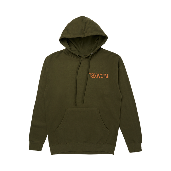 midwxst Forest Green – store official Logo Hoodie midwxst