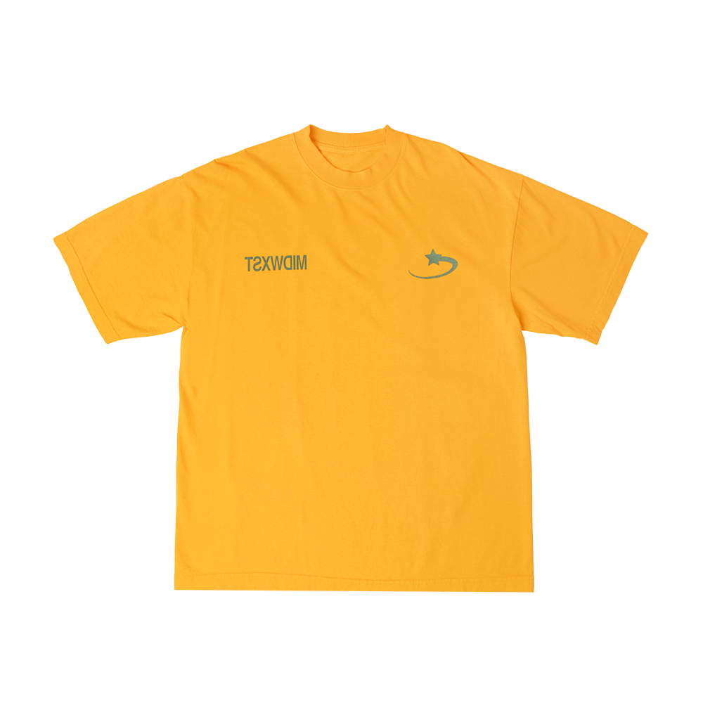 midwxst Yellow Mirror T-Shirt Front